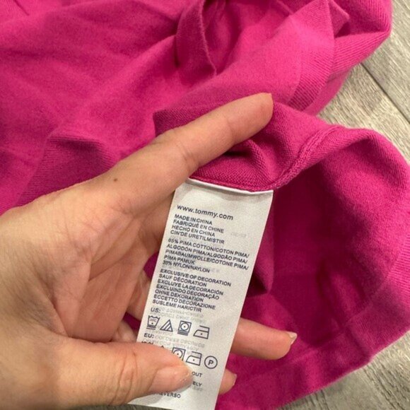 Tommy Hilfiger Pink Knit Pullover Sweater – Size L - Picture 5 of 5